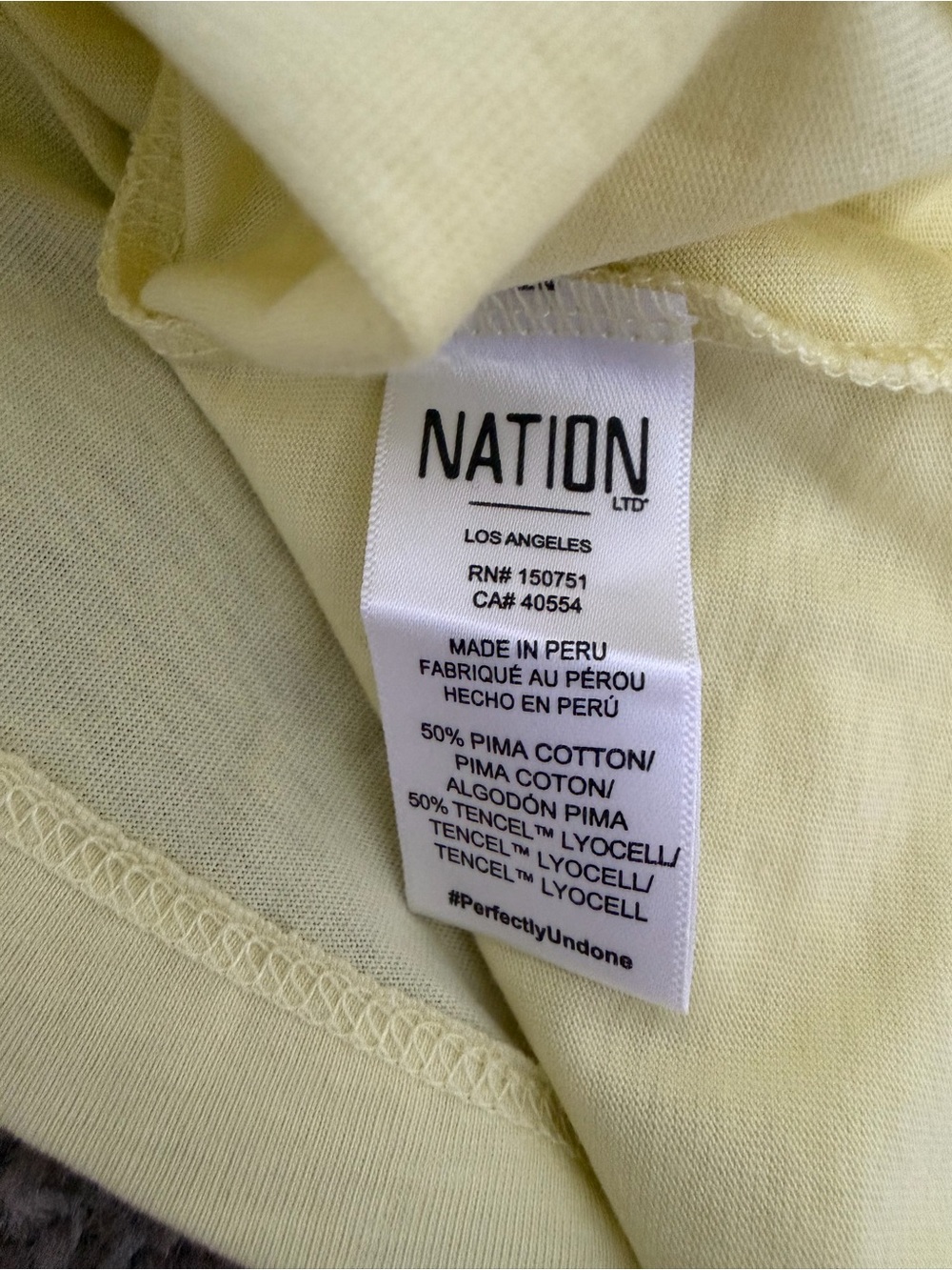 Nation LTD Pale Yellow Ruffle V-Neck Camisole - Picture 8 of 8